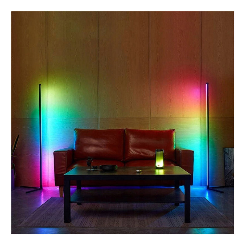 Lampa rgb de podea cu led 20w 140cm negru