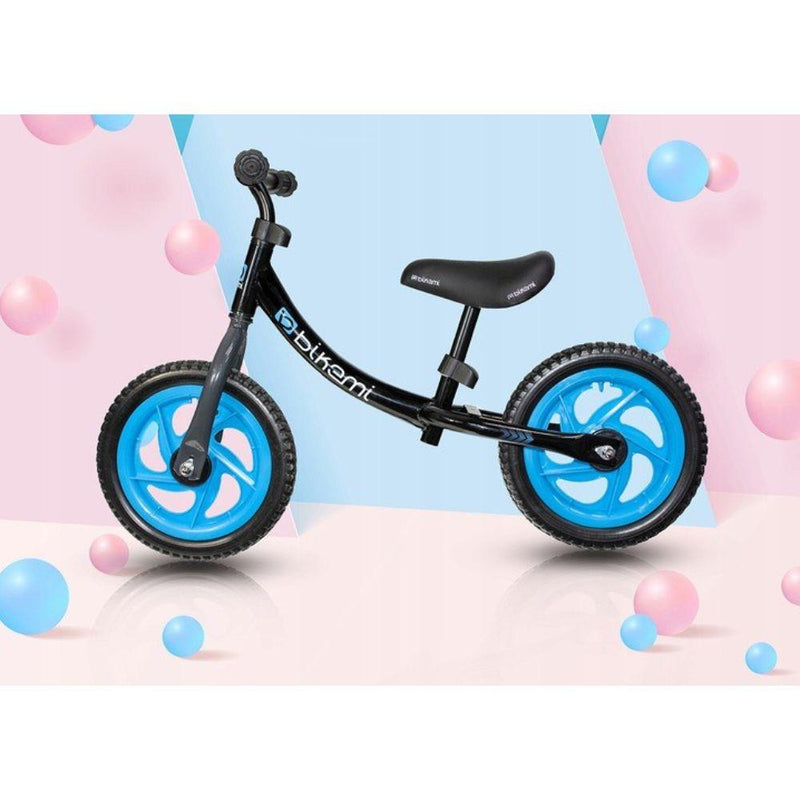 Bicicleta fara pedale copii bikemi negru-albastru