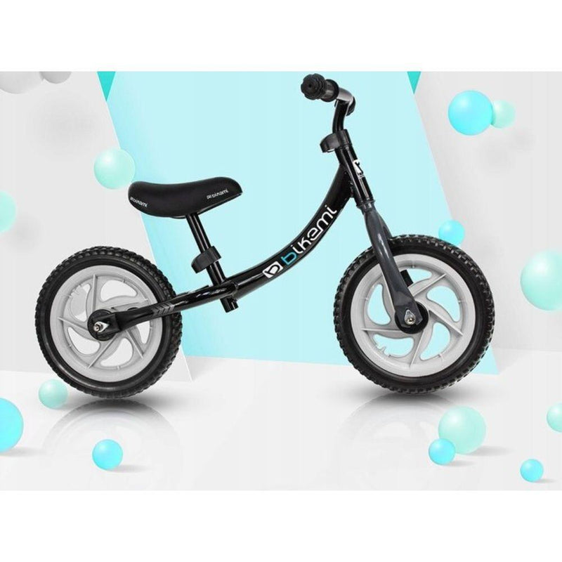 Bicicleta fara pedale copii bikemi negru-gri