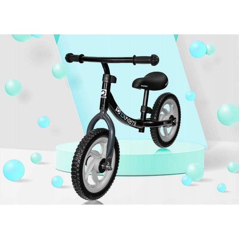 Bicicleta fara pedale copii bikemi negru-gri