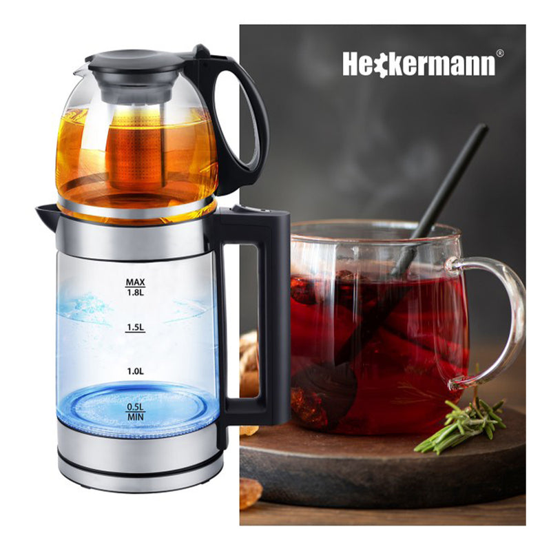 Fierbator, cana electrica cu filtru pentru ceai 2 in 1 Heckermann