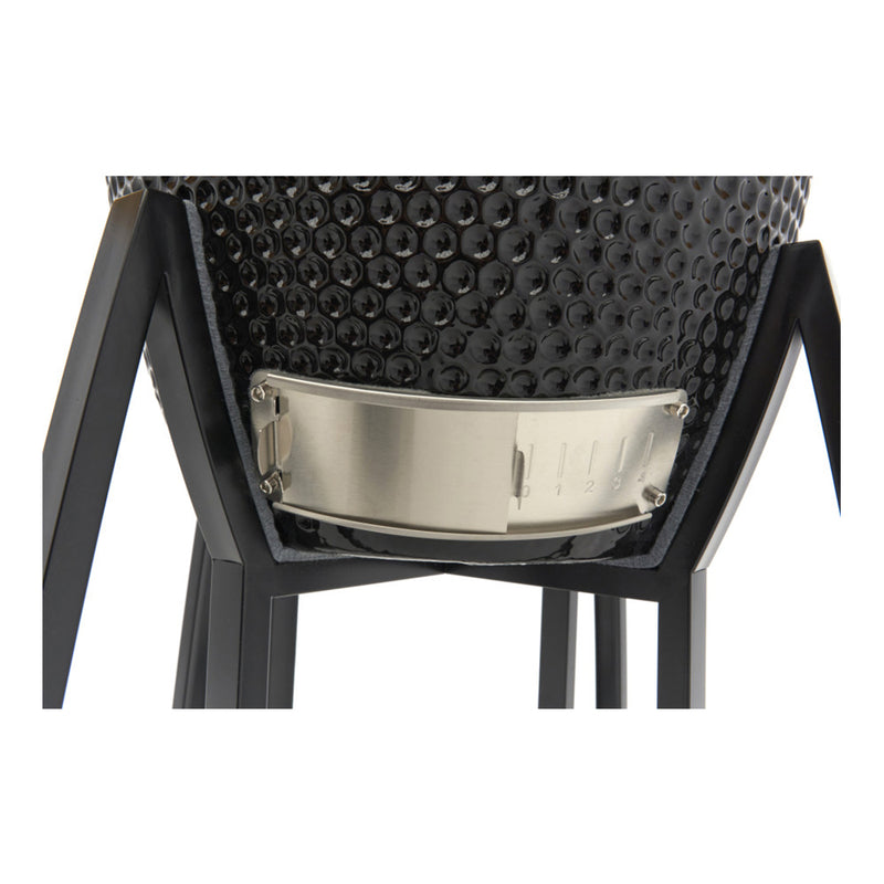 Gratar grill ceramic cu capac - kamado black edition 55 cm