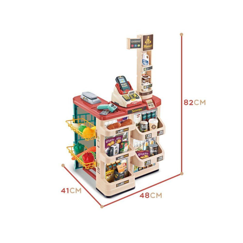 Magazin supermarket pentru copii casa de marcat carucior 48 accesorii