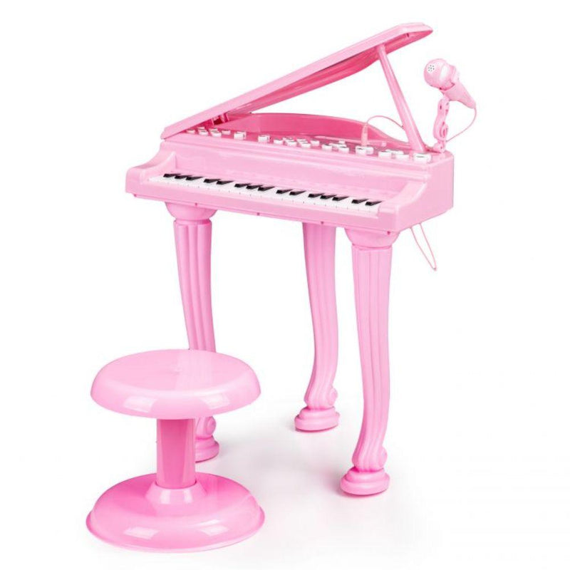 Orga pian pentru copii cu microfon karaoke 36 clape roz
