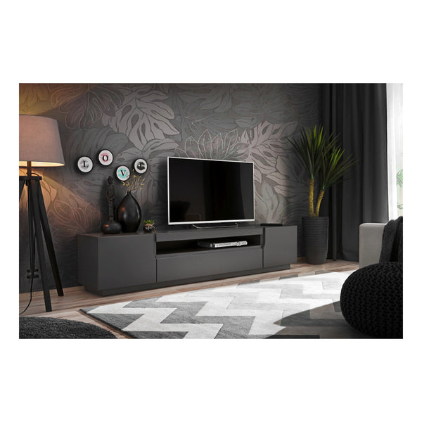 Comoda TV Eston cu 2 usi 41.5 x 35 x 180 cm antracit
