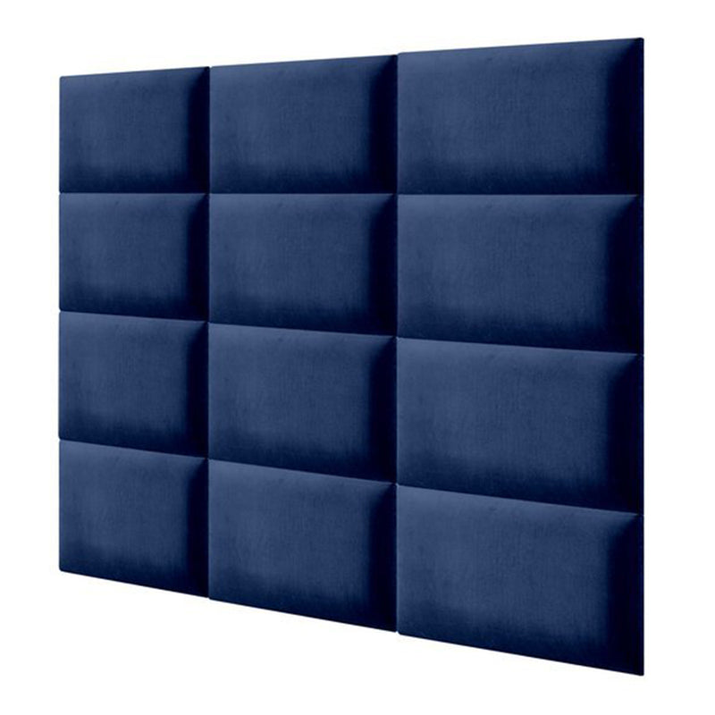 ﻿Panou tapitat de perete magic velvet 3d 60 x 30cm albastru bleumarin