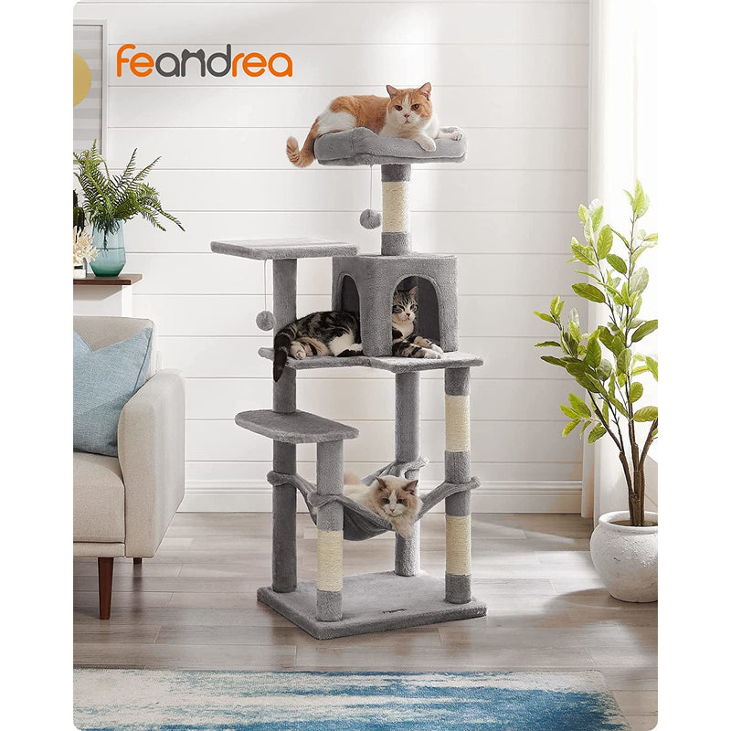 Ansamblu de joaca pentru pisici Feandrea gri 143 cm