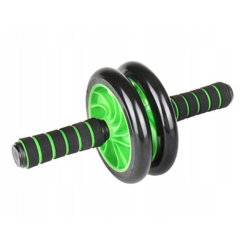 Roata rola pentru abdomen ab wheel fitness cross training black green